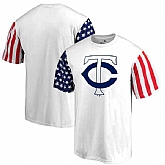 Men's Minnesota Twins Fanatics Branded Stars & Stripes T-Shirt White FengYun,baseball caps,new era cap wholesale,wholesale hats